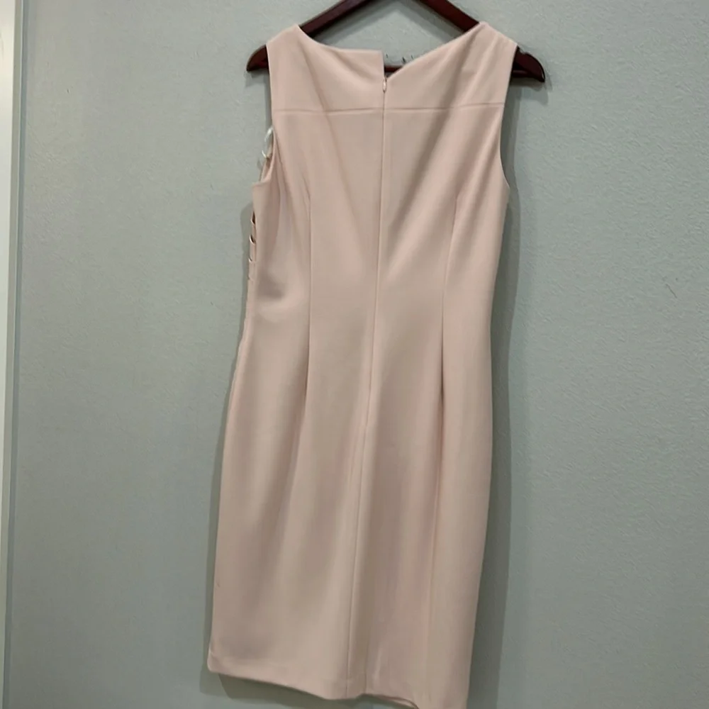Calvin Klein Blush Pink Starburst Sheath Dress - Picture 2 of 4